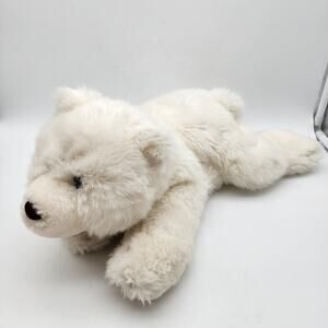 Vintage Carlton Cards Heartwarmers Polar Bear Stuffed Plush 18" Floppy Lays Flat